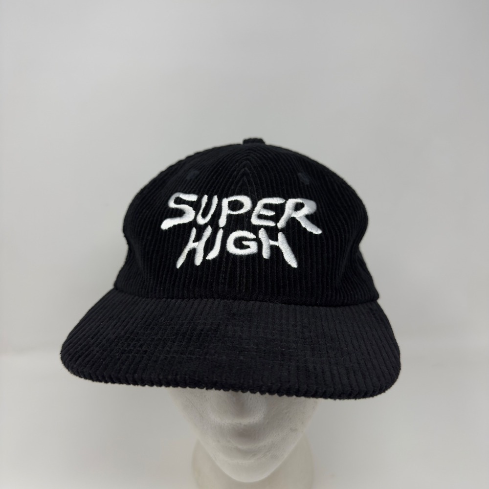 Rare Ripndip Super High 6 Panel‎ Hat Black Corduroy Adjustable Strapback Cap